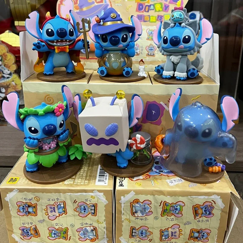 

Disney Stitch Забавный дневник, серия планшетов, аниме экшн-фигурки, настольное украшение, загадочная коробка, мультяшная декоративная модель, куклы, игрушки, подарок