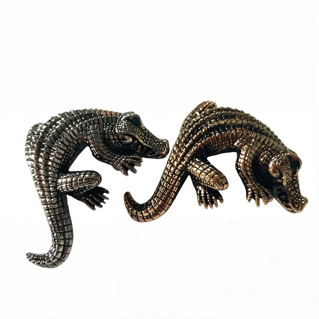 

Металлические значки-наклейки DIY, декоративные элементы и аксессуары, большой крокодил для зажигалок ZP Zorro