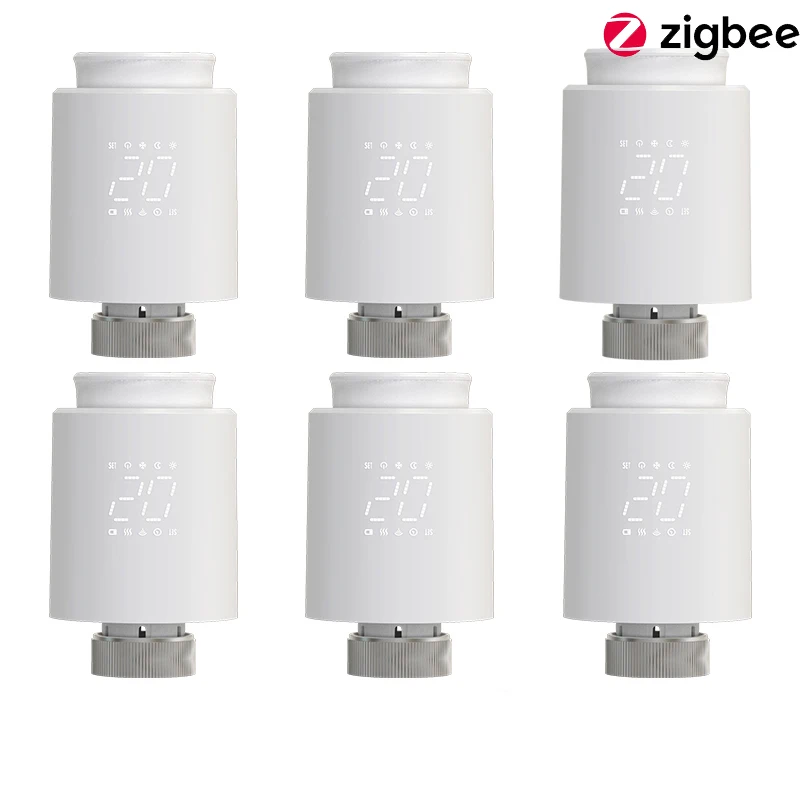Intelligenter Zigbee-Heizkörperthermostat TRV Thermostatischer Stellantrieb Tuya Digitaler Temperaturregler Programmierbarer Heizungsregler Sprachsteuerung Alexa Google Home