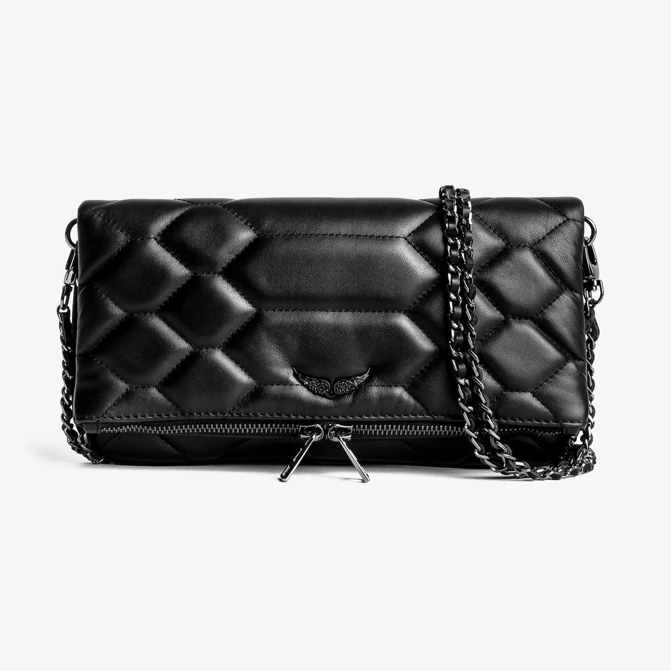 ZADIG & VOLTAIRE Bags For Women Crossbody ZV Bag Wing Decoration Two Chains Straps Flap Zipper Sacàbandoulière femme Accessories