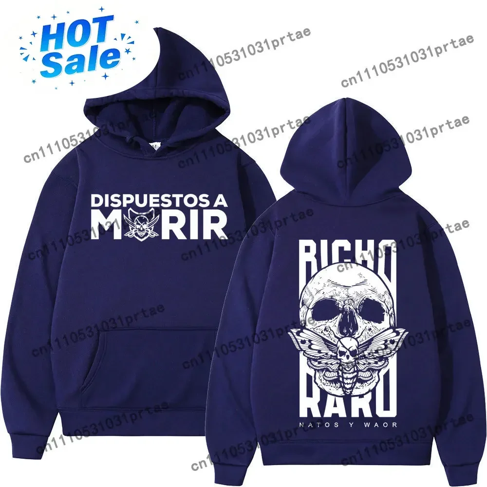 Rapper NATOS WAOR Bicho Raro Negra Skeleton  Gothic Hip-hop Long-sleeved Harajuku Hoodie Winter Man Woman Classic Sweatshirt bla