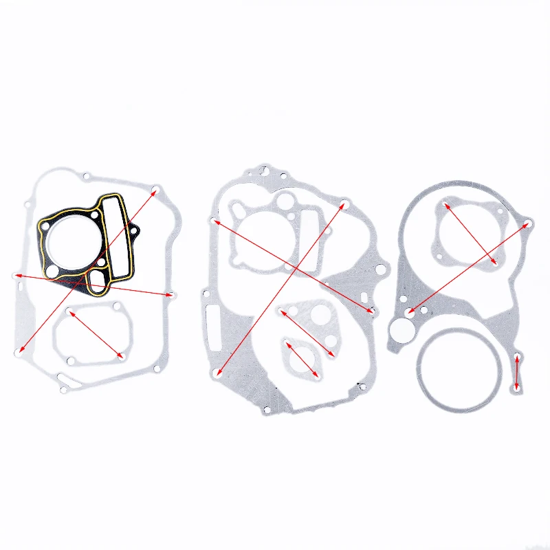 XW125-D Engine Gasket Motor Cylinder Gasket Head Base For 125CC Mud Bike Motocross ATV Four Wheel Dirt Bike