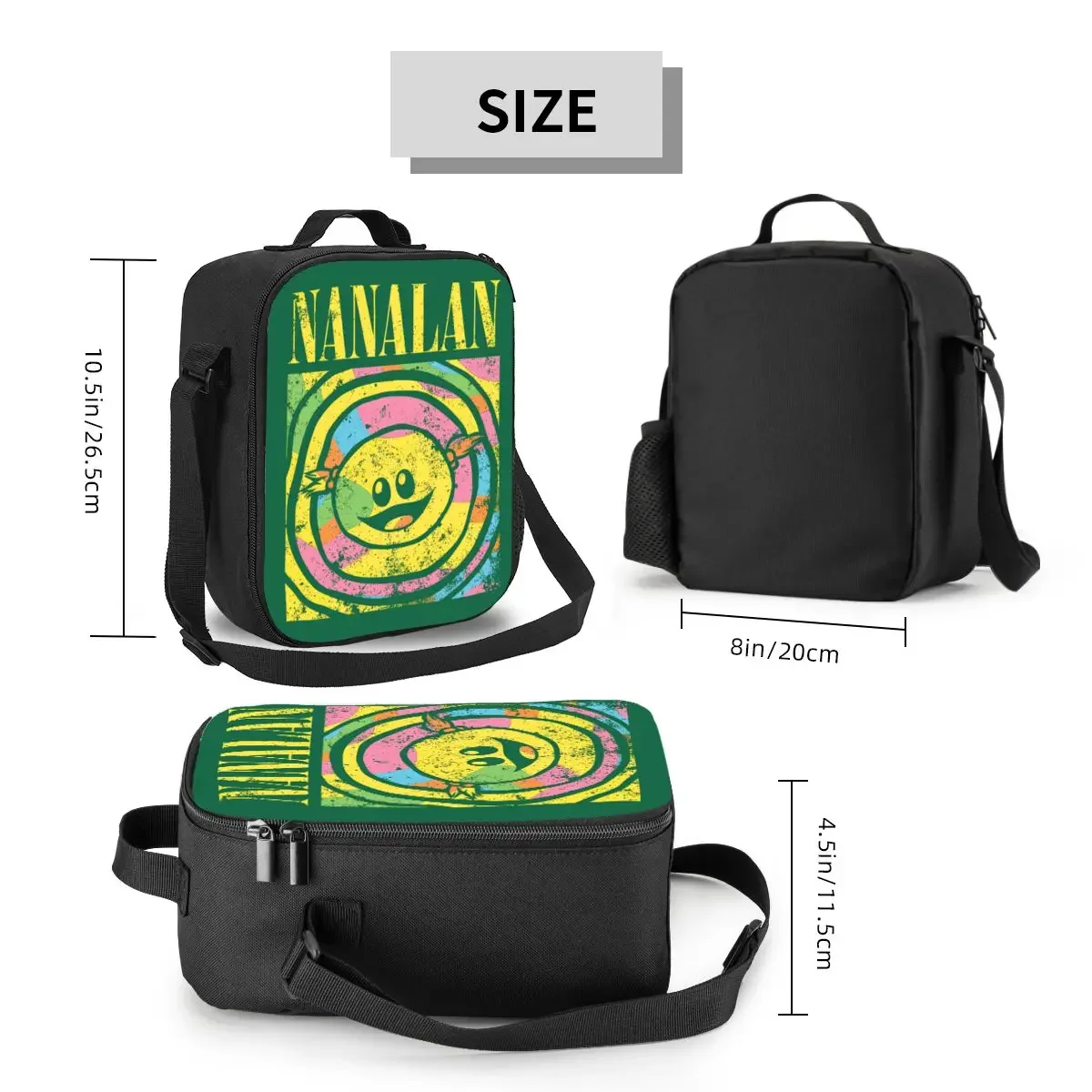 Nanalan Meme Lunch Bag For Child Wonderful Girl Cartoon Lunch Box Aesthetic Beach Cooler Bag Oxford Thermal Tote Handbags