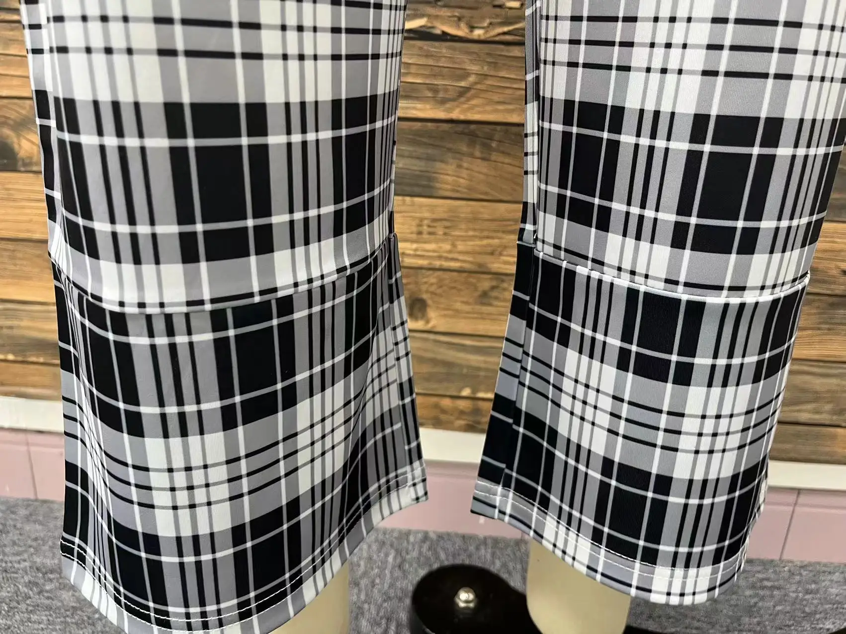 Plaid Pattern Straight Leg Pants Casual  Versatile High Waist Pants For Spring  Summer Women's Clothing