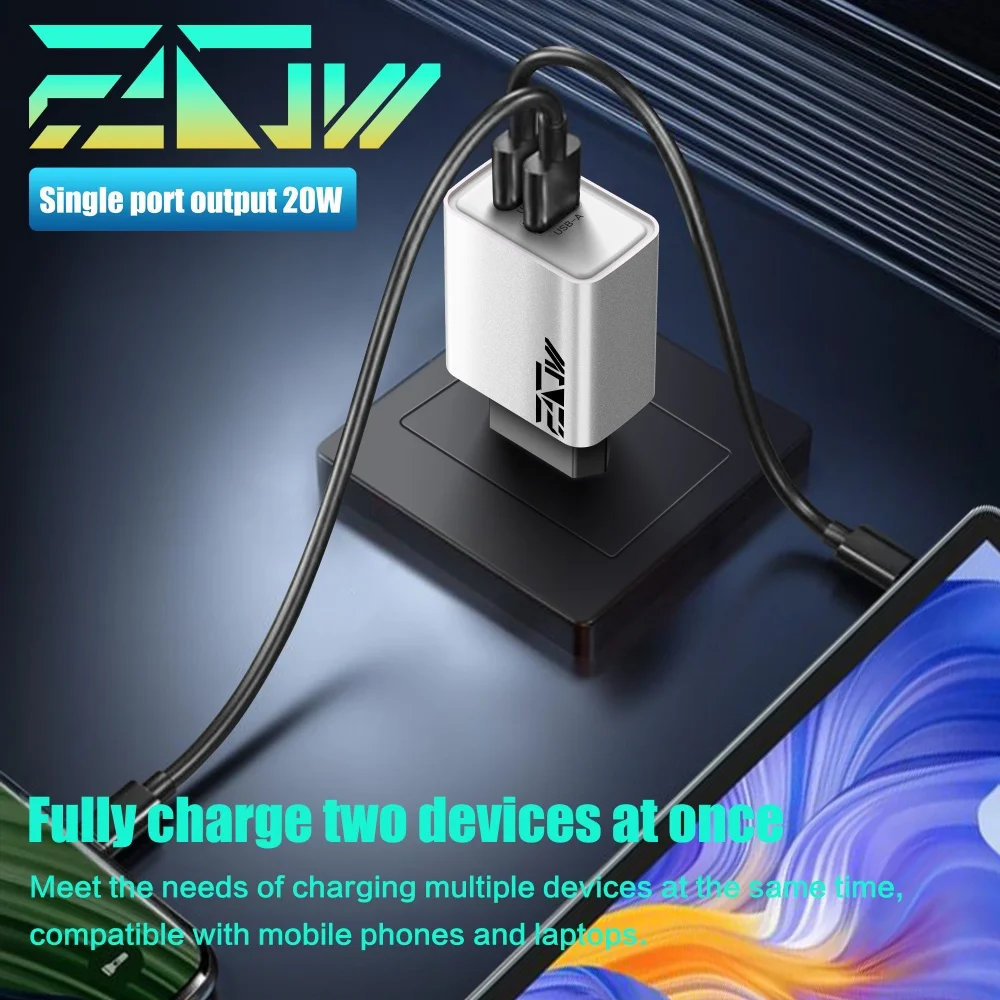 Fast Charging 120W Type C Quick Charger 3.0 4 Ports USB Charger Adapter For Samsung iPhone 15 Xiaomi Huawei EU/US Plug