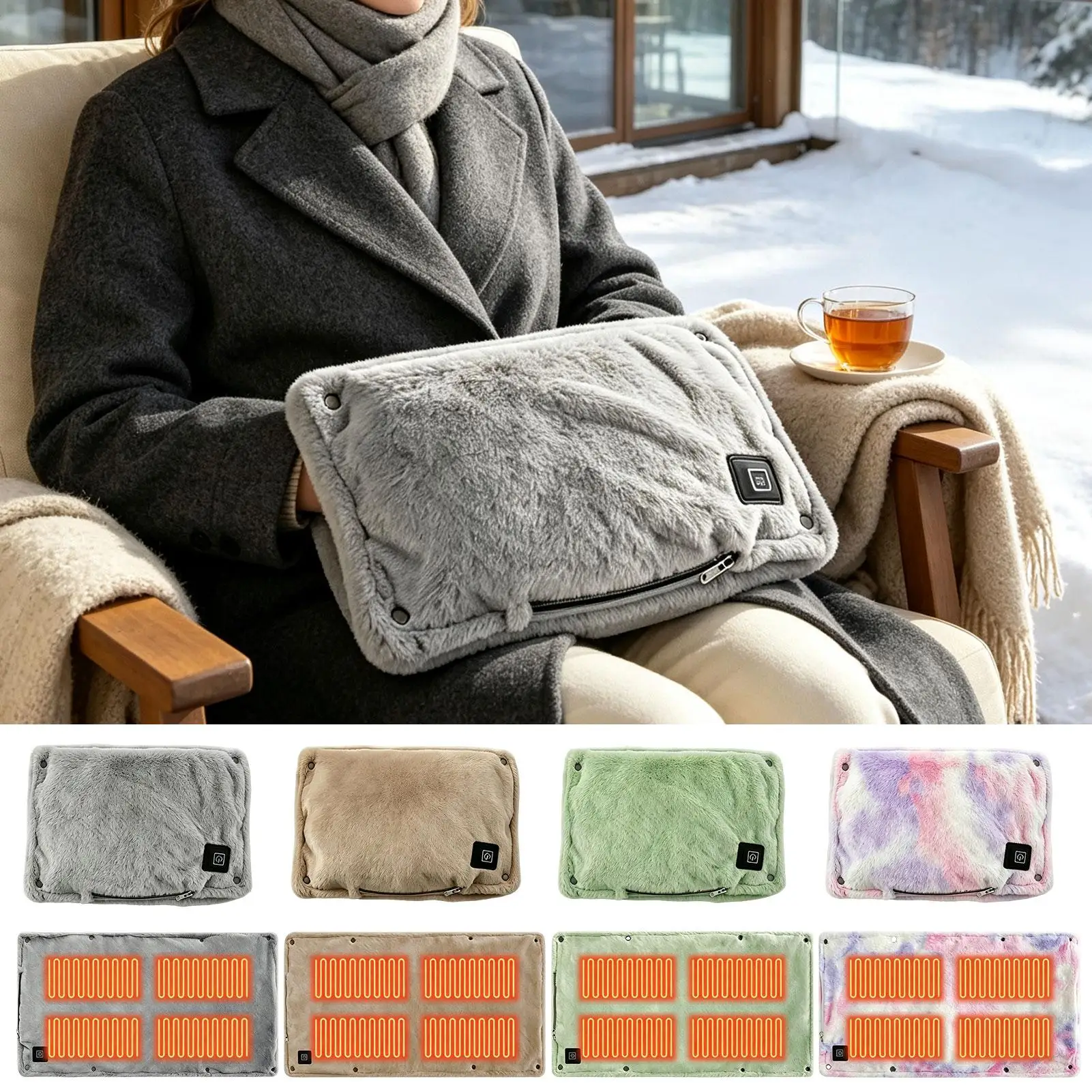 Electric Hot Water Pad Winter Portable Soft Electric Hand Warmer Rechargeable Reusable ExplosionProof Warming Hand Pad