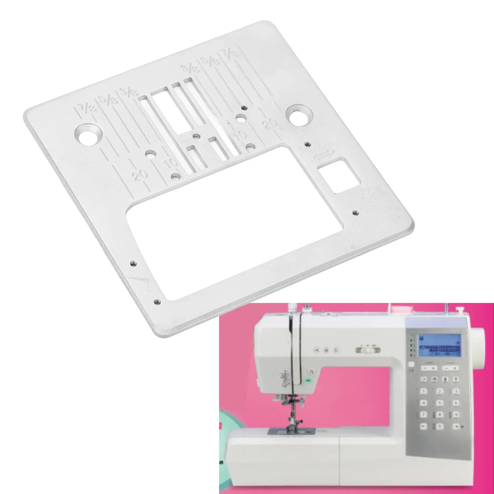Sewing Machine Needle Plate Q235 Steel Mirror Surface Sewing Throat Plate For HD6600 HD6605 CHD6700 HD6705