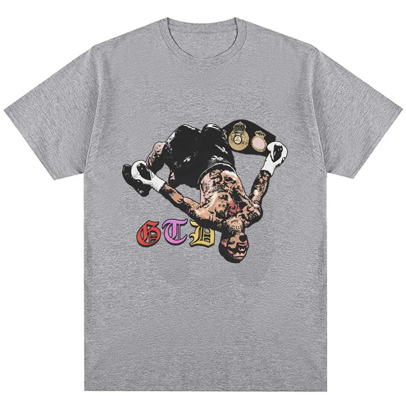 Tank Gervonta Davis Print Vintage T Shirt Men Women Boxing Oversized T Shirts 100% Cotton Classic Short Sleeve Streetwear Male