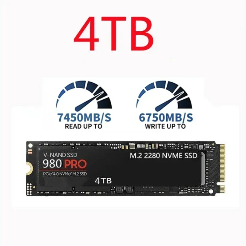 Original 980 PRO M.2 2280 NVMe PCIe Gen 4.0 x4 3D TLC NAND Hochgeschwindigkeits-Interne-SSD 1TB 2TB 4TB 8TB Solid-State-Speicherlaufwerk für