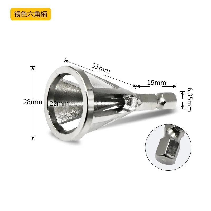 

Deburring external chamfering machine is suitable for new chamfering tool of electric drill with chuck head