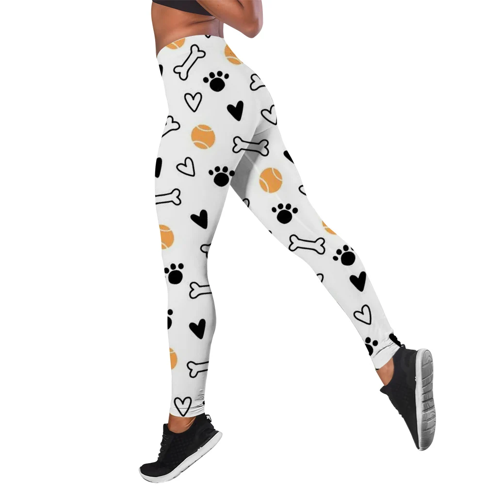 CLOOCL Quần Legging Nữ Đào Trái Tim Chơi Bài In Hình Giữa Eo Đàn Hồi Legging Cho Nữ Ngoài Trời Chạy Bộ Dài Thấm Hút Mồ Hôi Cho Nam