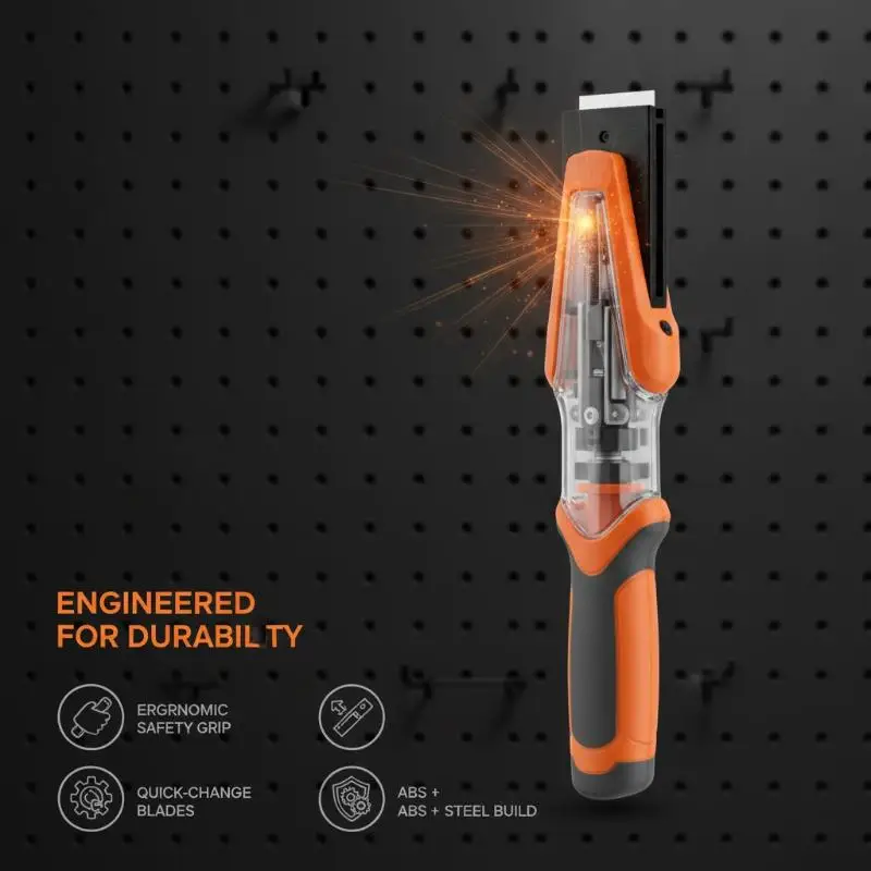 New 1 Set Glue Removal Cleaning Tool Set With Anti Slip Handles Replaceable Blades For Home Car Sticker Removing Window Cleaning