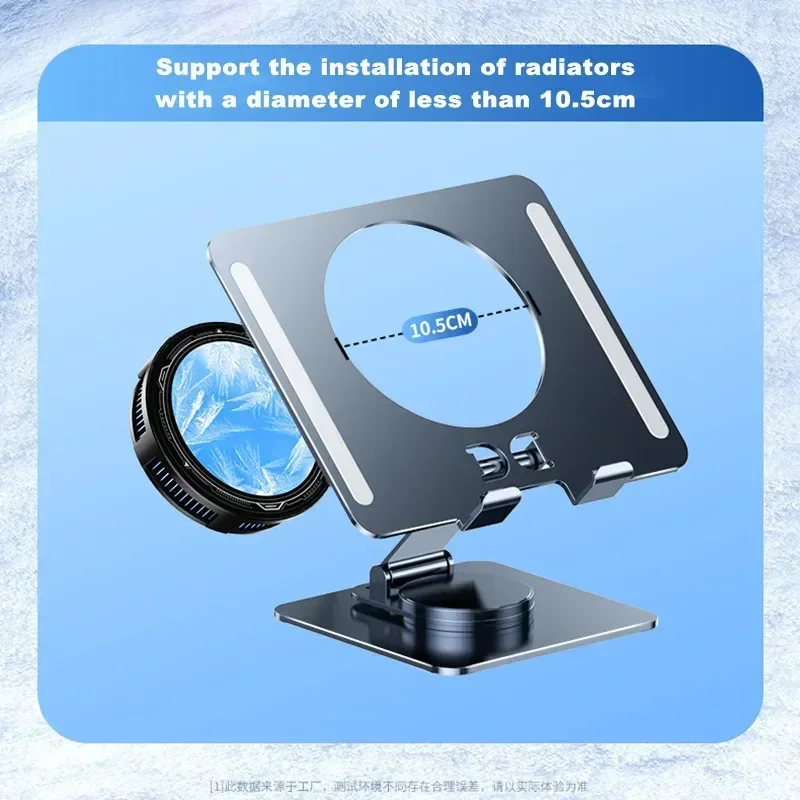 Z36 อลูมิเนียมอัลลอยด์แบนพับวงเล็บหมุนสําหรับ IOS IPad แท็บเล็ต Android Universal Stand w/หม้อน้ําเซมิคอนดักเตอร์แม่เหล็ก