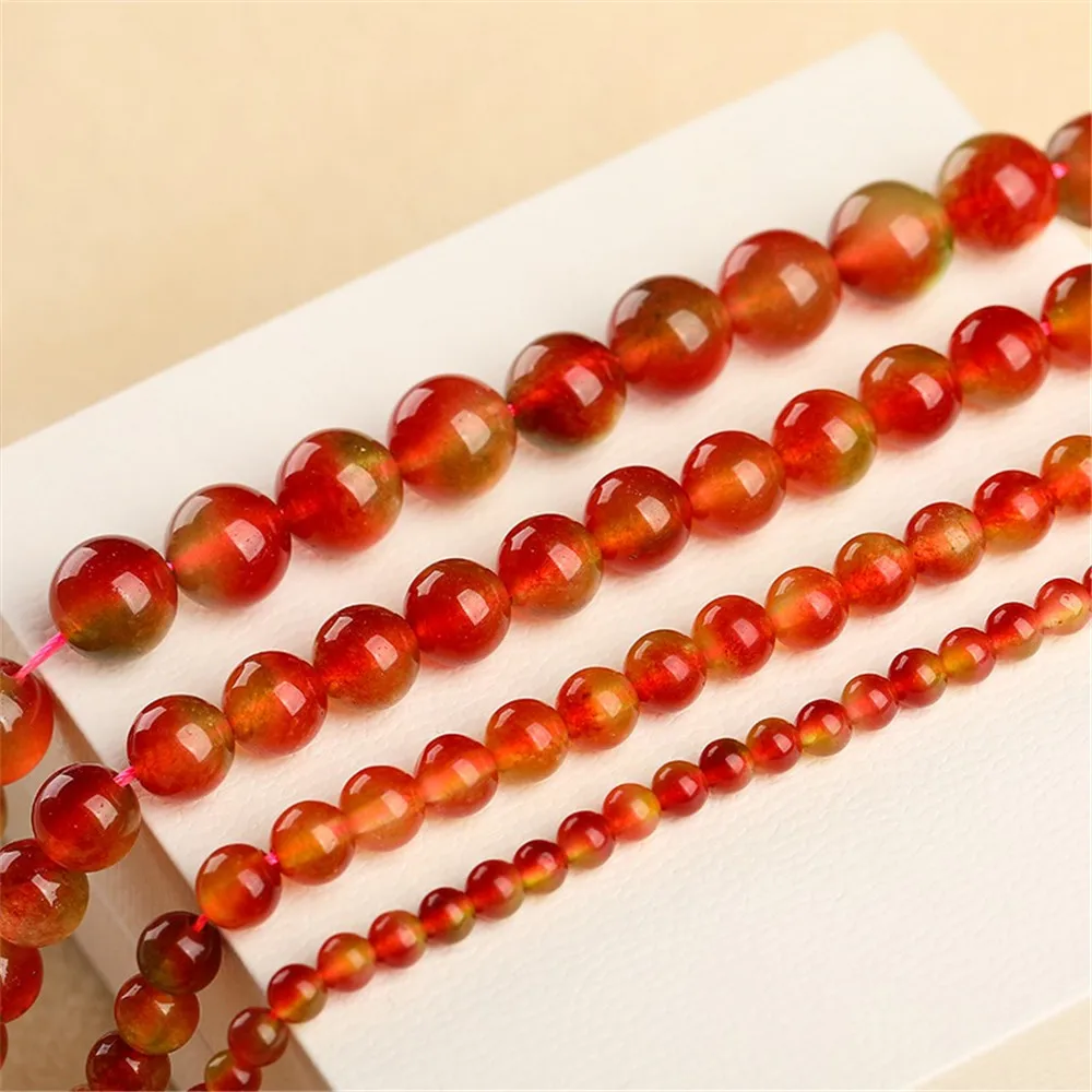 Natural Jade Marrow Bead Dongling Jade Scattered Round Bead Bracelet DIY Accessories Handmade Bead Necklace Ear Jewelry Material