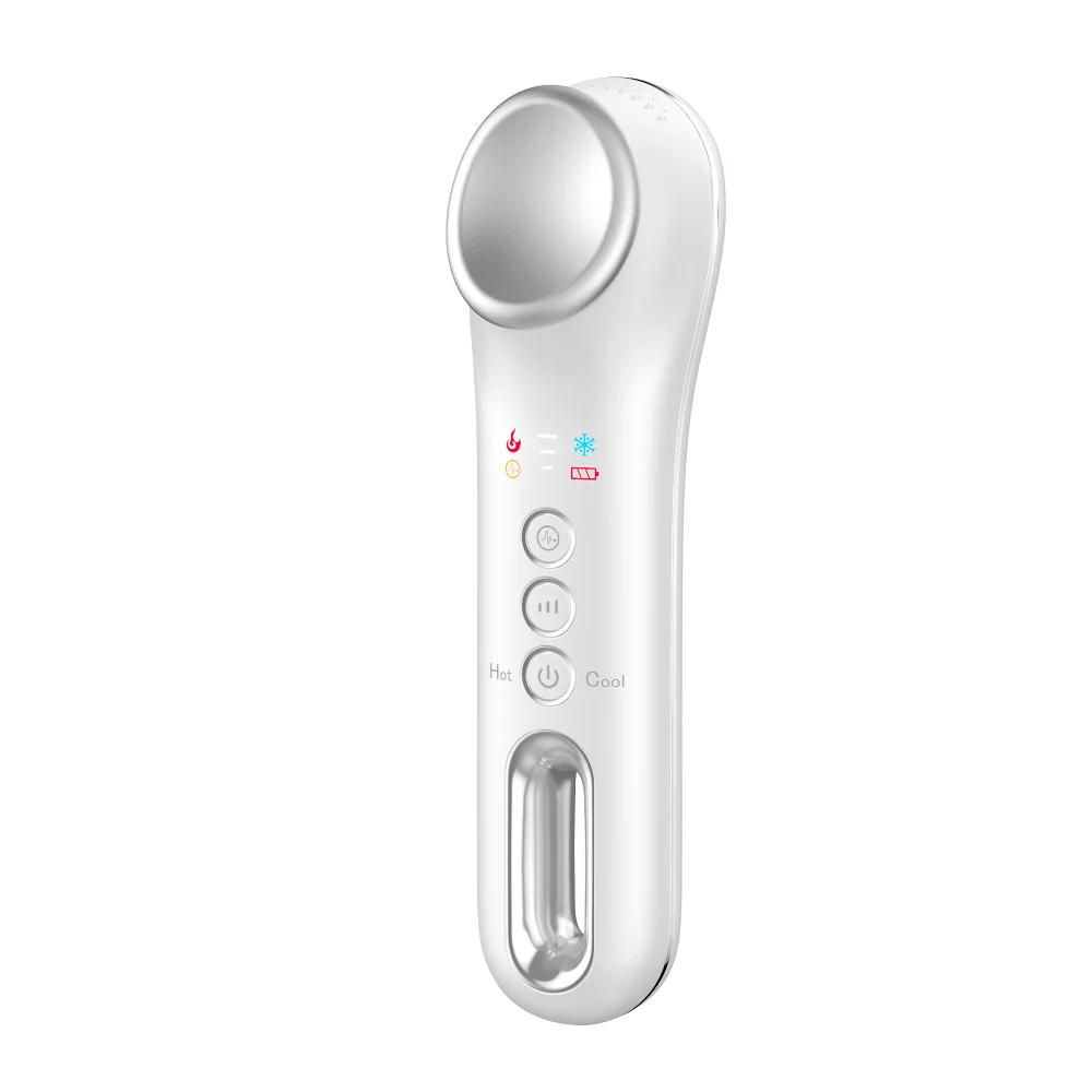 Aangepast logo gezichtsverzorging Persoonlijke schoonheidsmachine Rimpelverwijdering Huidverzorgingsapparaat Oogmassageapparaat met warmte en kou