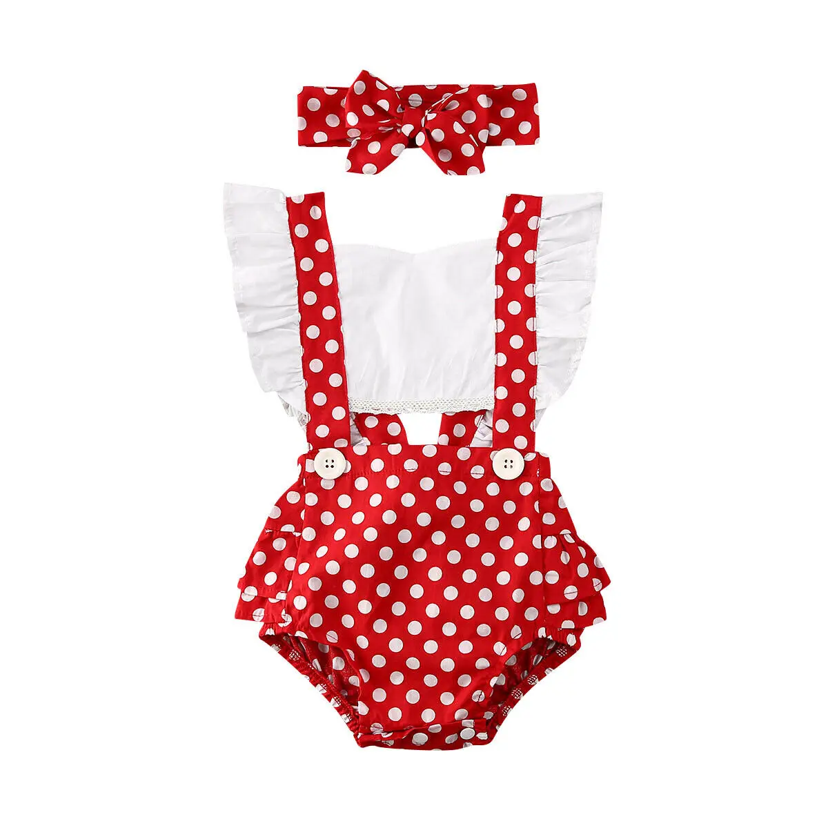 0-24M Baby Girl Flower Ruffle Romper Newborn Backless Jumpsuit Headband Girls Sunsuit Outfit 2pcs Baby Summer Clothing