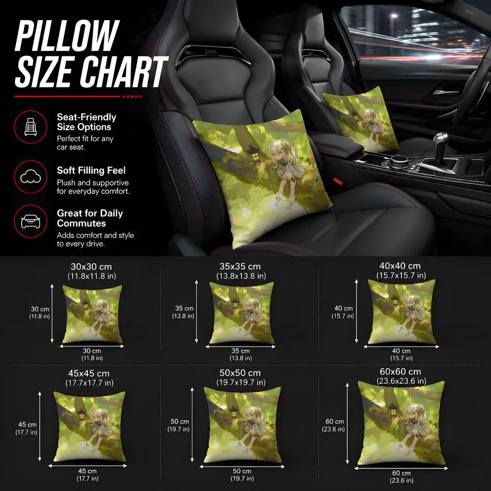 Cartoon Hot S-Sonnies Cushion Cover 1pc Square Throw Pillow Cover Soft Fabric Removable Washable Couch Bed Chair