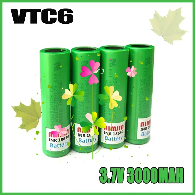 VTC6 3.7V 3000mAh rechargeable Li-ion battery 18650 VTC6 30A Toys flashlight tools Wait