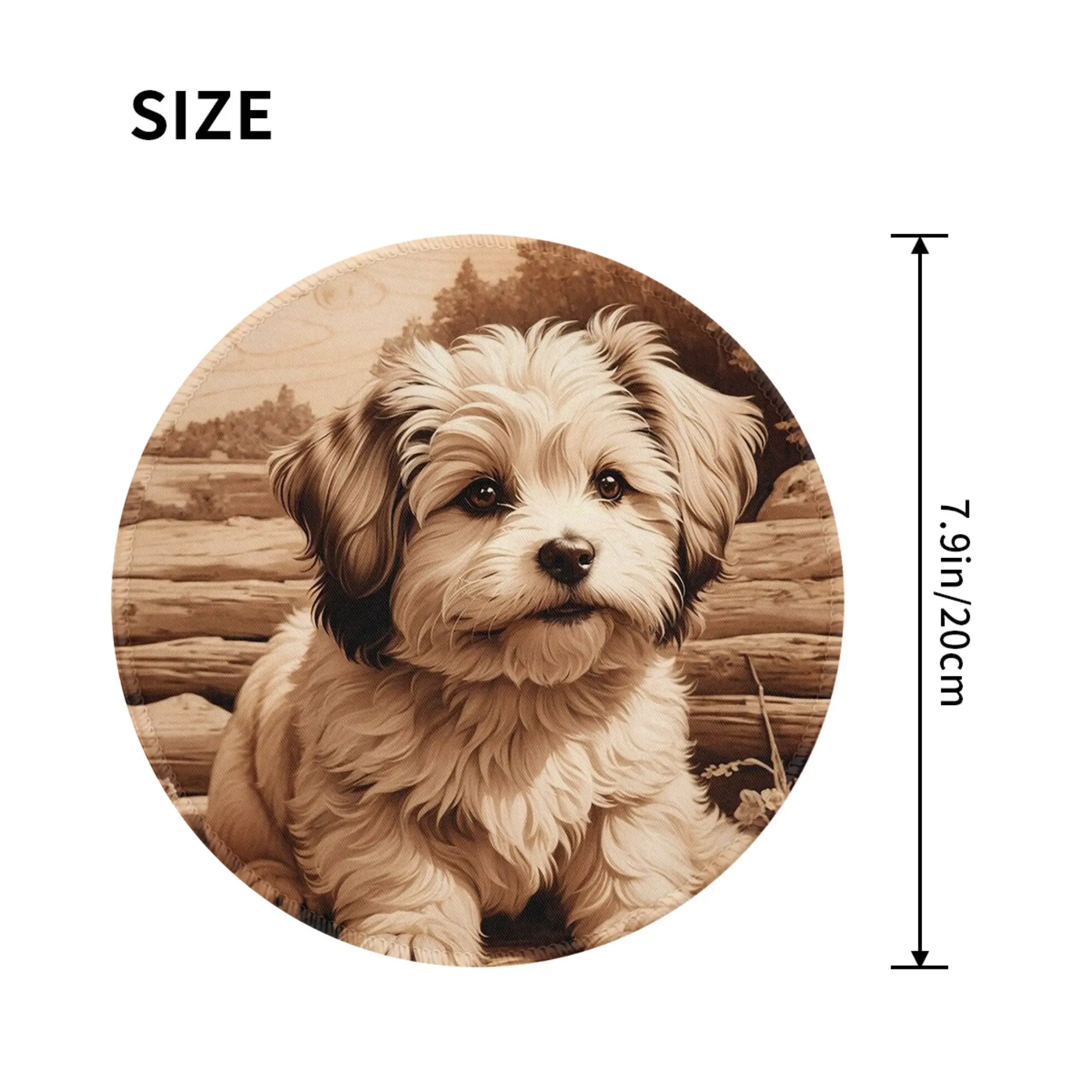 Havanese The Joyful Spirit of Wood Mouse Pad Computer Keyboard Mouse Mat Gamer PC Laptop Desk Mat Office Accessories Table Mats