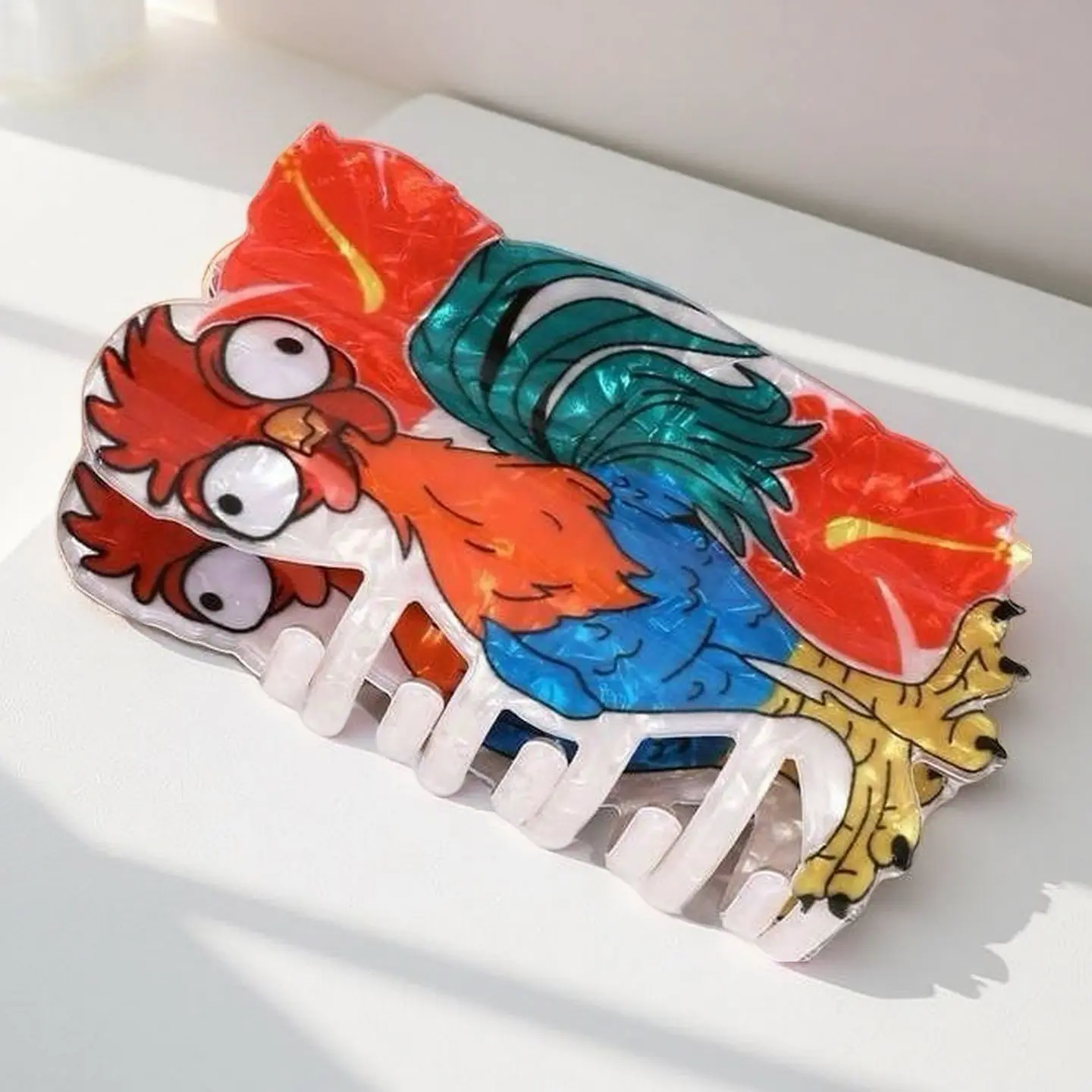 

NEW Cartoon Rooster Acrylic Hair Claw Cute Animal Series Claw Clips INS Trendy Hair Clips for Women Girls Hair Accessories