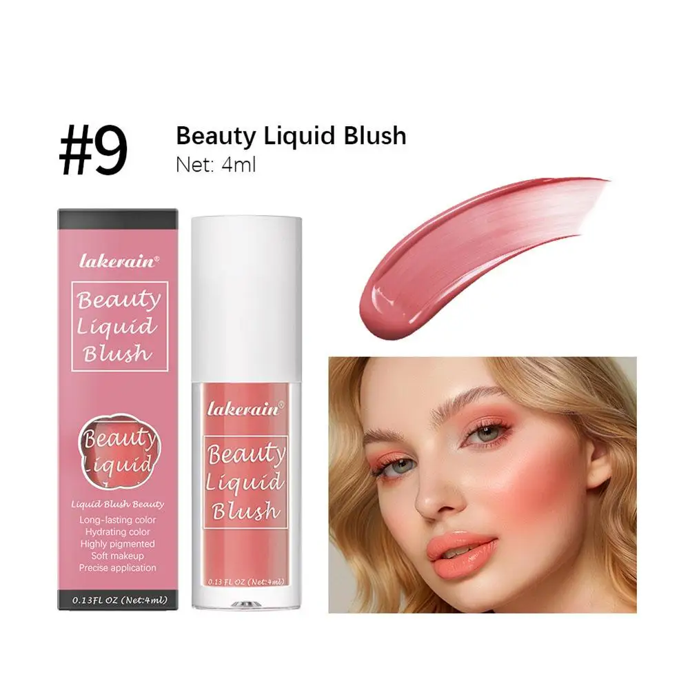 4ml Liquid Blush Make-up Liquid Illuminator Gesicht Text marker lang anhaltende natürliche Haut Tönung Gesicht Rouge Zauberstab für Wange h9q9