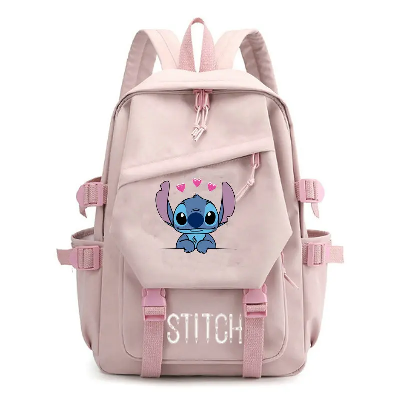 

MINISO Cute mochila Lilo Stitch Backpack for Girl Anime School Bag for Teenager Laptop Back Pack Women Rucksack Cartoon Backpack