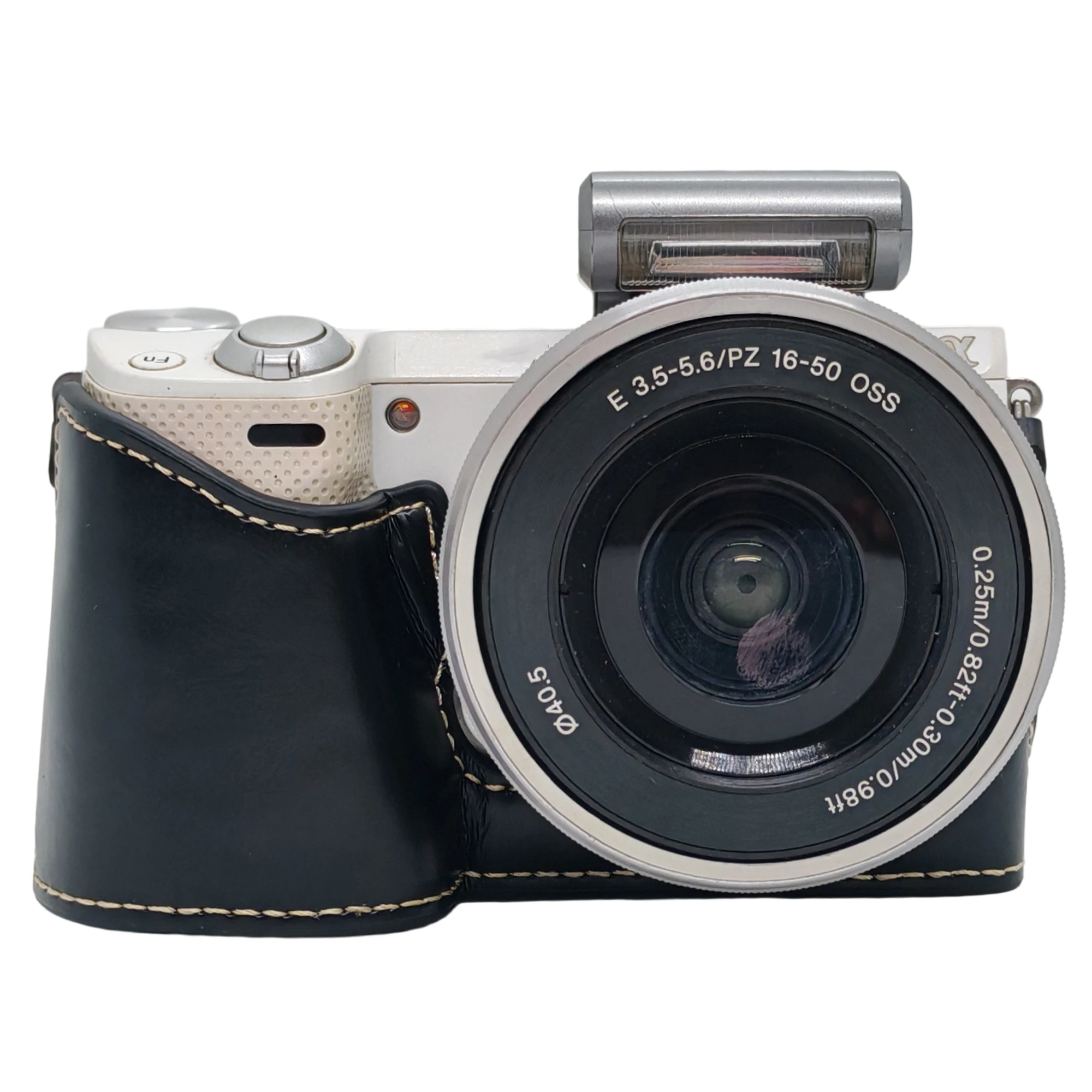 Funda Protectora para Cámara Sony NEX-5 / NEX-5C / NEX-5T / NEX-5R, Cubierta Inferior de Cuero PU con Acceso a la Batería, Compatible con Trípode