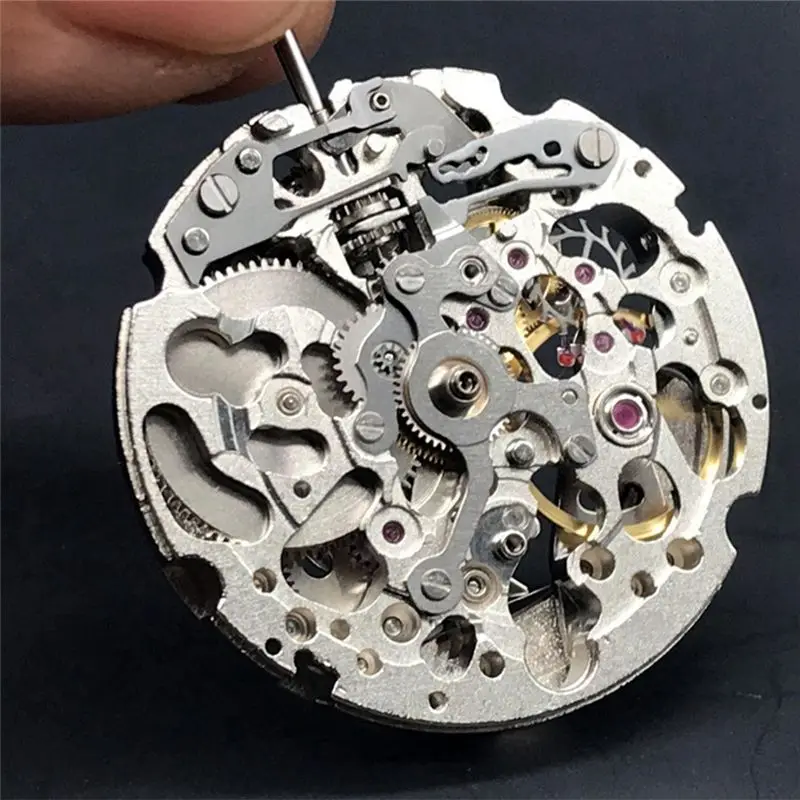 ABFW Gold 8N24 Mechanical Movement Miyota 21 Jewels Skeleton Automatic Movement