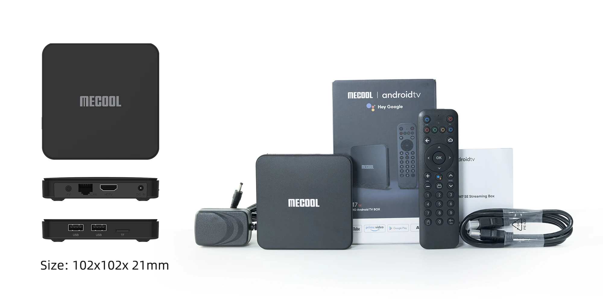 MECOOL KM7 SE Android 11 TV Box 4K ATV Google معتمد DDR4 BT5.1 Amlogic S905Y4 Chromecast صوت عن بعد PK KICKPI KP1 km2 PLUS