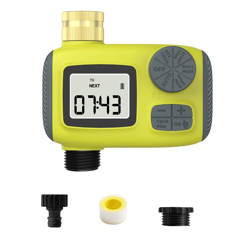 1/3 Outlet Digital Irrigation Watering Timer Auto Irrigation Controller Water Saving Solar Rain Relay Garden Lawn Plant Sprinkle