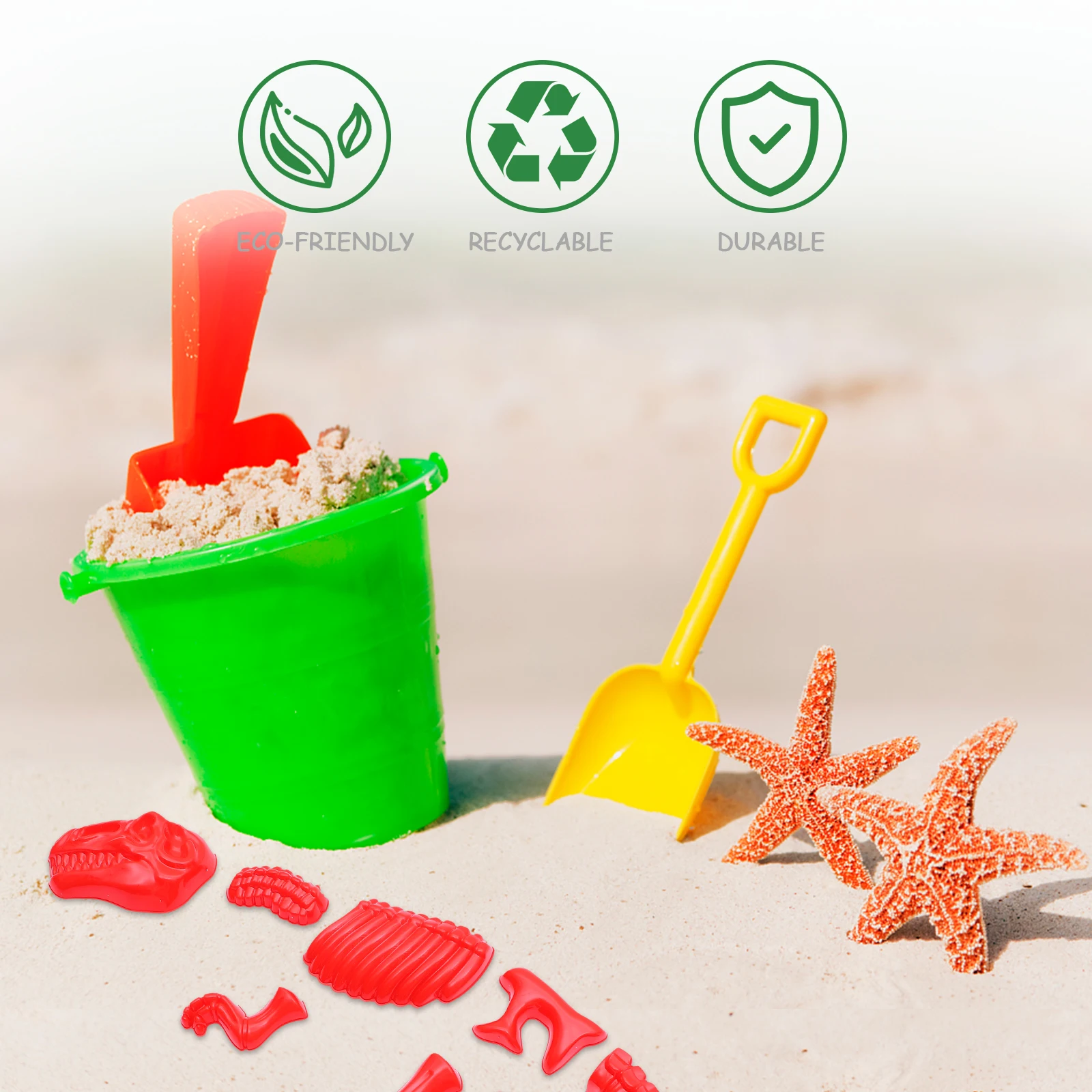 1 Juego de juguetes de arena de dinosaurio, molde de playa artesanal para niños, juegos creativos suaves de plástico, herramientas, moldes, juego educativo divertido en la piscina