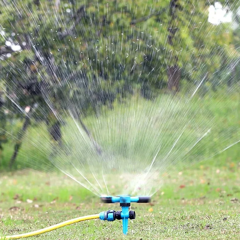 Ground Inserted 360 Degree Rotating Automatic Irrigation, Adjustable Spray Nozzle For Gardens And Lawns。