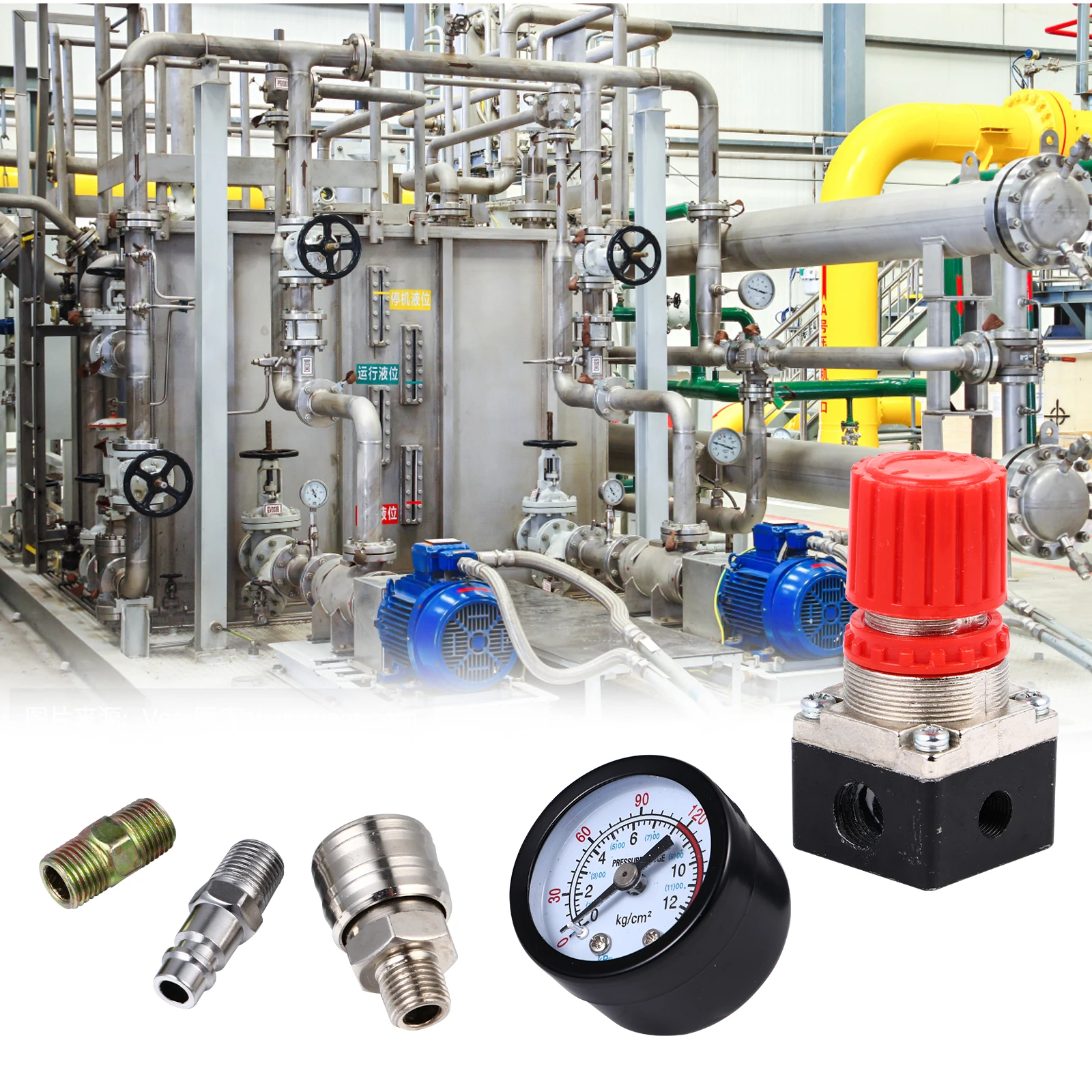 

Compressor Regulator Valve Device Aluminum Accessories 4 Holes Easy Install Practical Durability Energy Saving