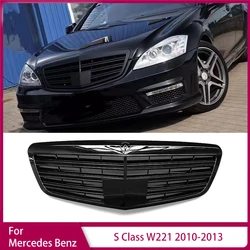 Griglia paraurti anteriore per Mercedes Benz classe S W221 2010-2013 griglia di aspirazione aria nero brillante modifica