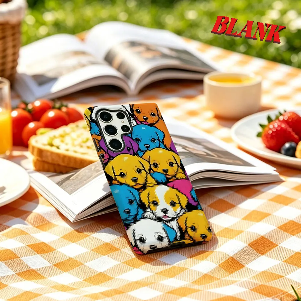 Colorful Puppy For Samsung Galaxy Phone Case S23 A57 S20 S25 FE S26 Plus S24 Ultra A56 A37 2-IN-1 Shockproof Bumper