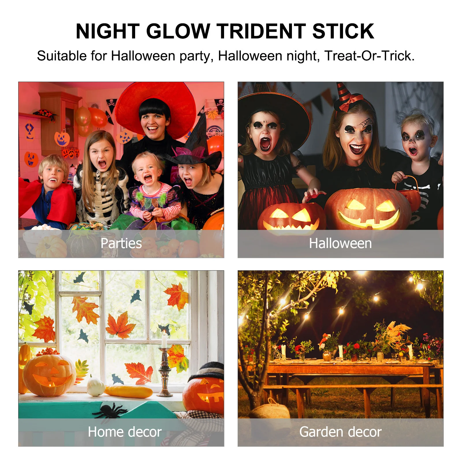 Tridente incoraggiante da 3 pezzi Tridente incoraggiante per feste di Halloween Night Cheer Stick Forniture per l'aspetto del diavolo Tridente incoraggiante a colori casuali