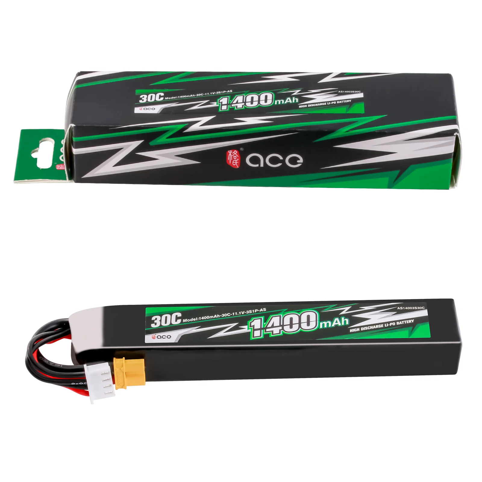 Gens ACE Water BB Gun Lipo Battery 2S/3S 7.4V 11.1V  1100mAh 1300mAh 1400mAh 30C 40C XT30/SM Plug Tamiya SM Connector RC Parts