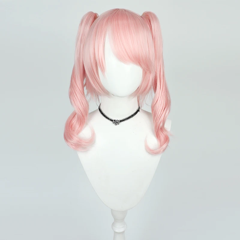 Akiyama Mizuki Cosplay Wig Project Sekai Colorful Stage Pink Pigtail Synthetic Hair Heat Resistant Halloween Role Play Party