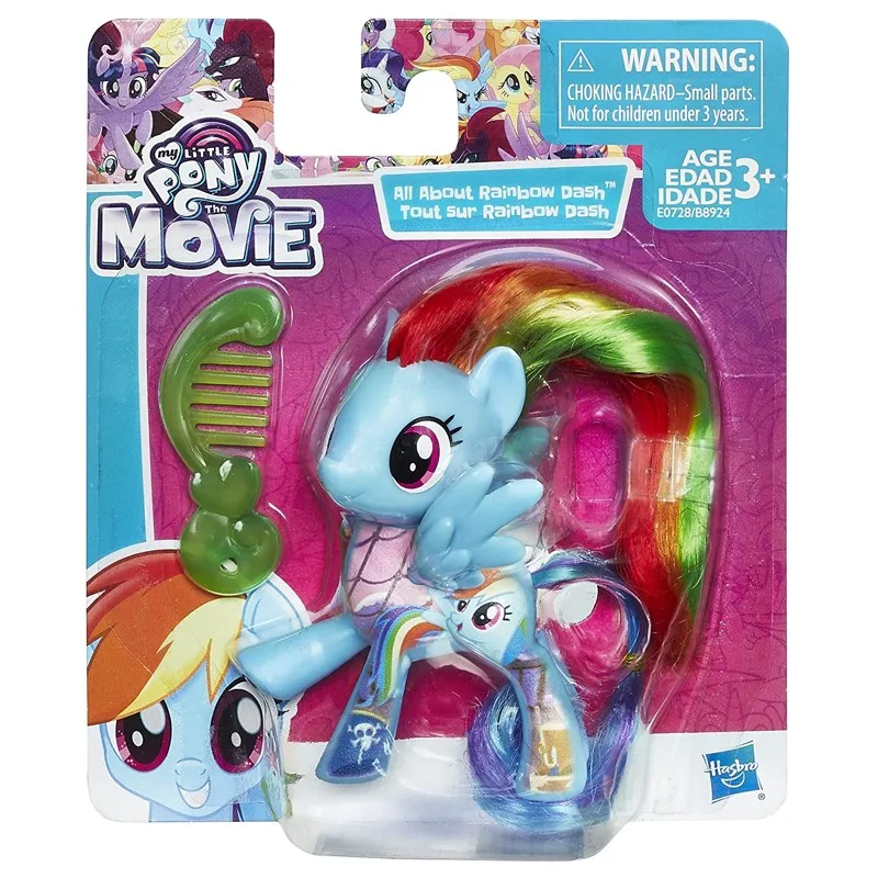 Hasbro Anime My Little Pony Twilight Sparkle Rainbow Dash Pinkie Pie Applejack Children's Day Gifts Action Figure Model Toys