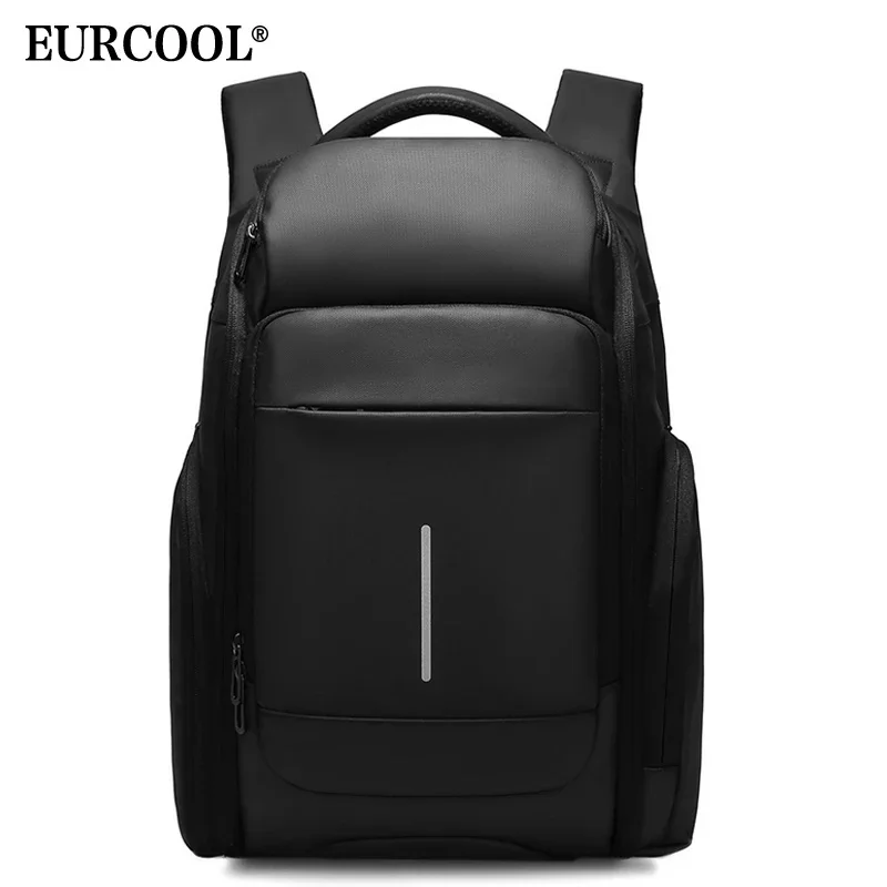 EURCOOL Men Travel Backpack Used For 15.6 inch Laptop Multi-layer Bags Male Mochila Water Repellent Business Backpacks n0010