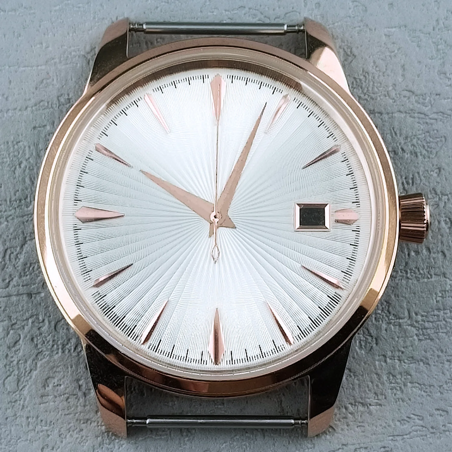 40mm Silver Watch Case Acrylic Glass 316L Stainless Steel Waterproof Case Accessories For NH35 movement Customized Kit