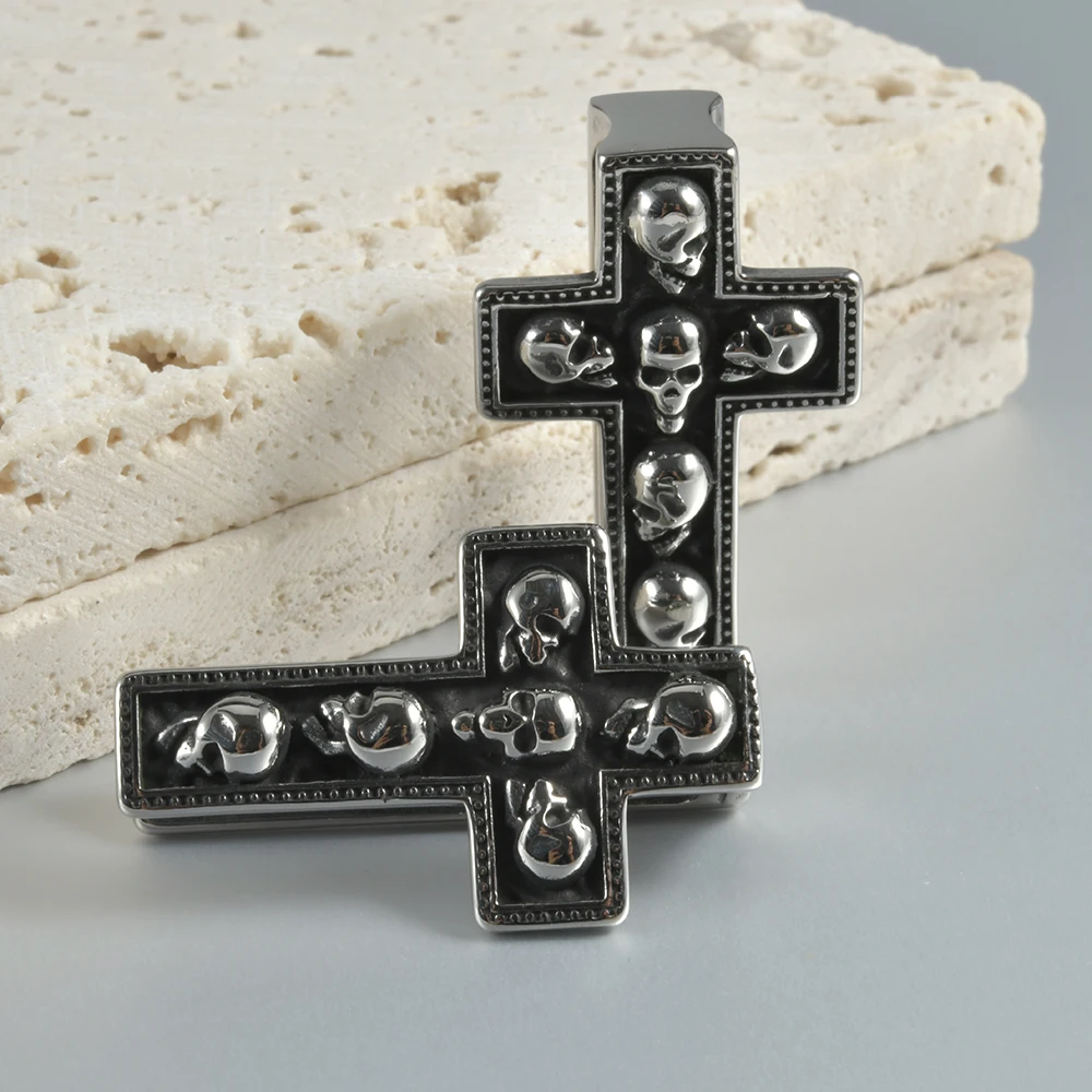 1PC Cross Skull Stainless 316L Steel Ear Weight Ear Hanger For Stretching Ear Expander Dangle Gauge Punk Piercing Jewelry