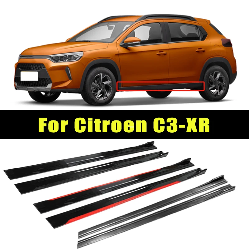 

Universal 2m/2.2m Car Side Skirt Extension SplitterBumper Racing Side Wing Bumper Lip Side Spoiler For Citroen C3-XR