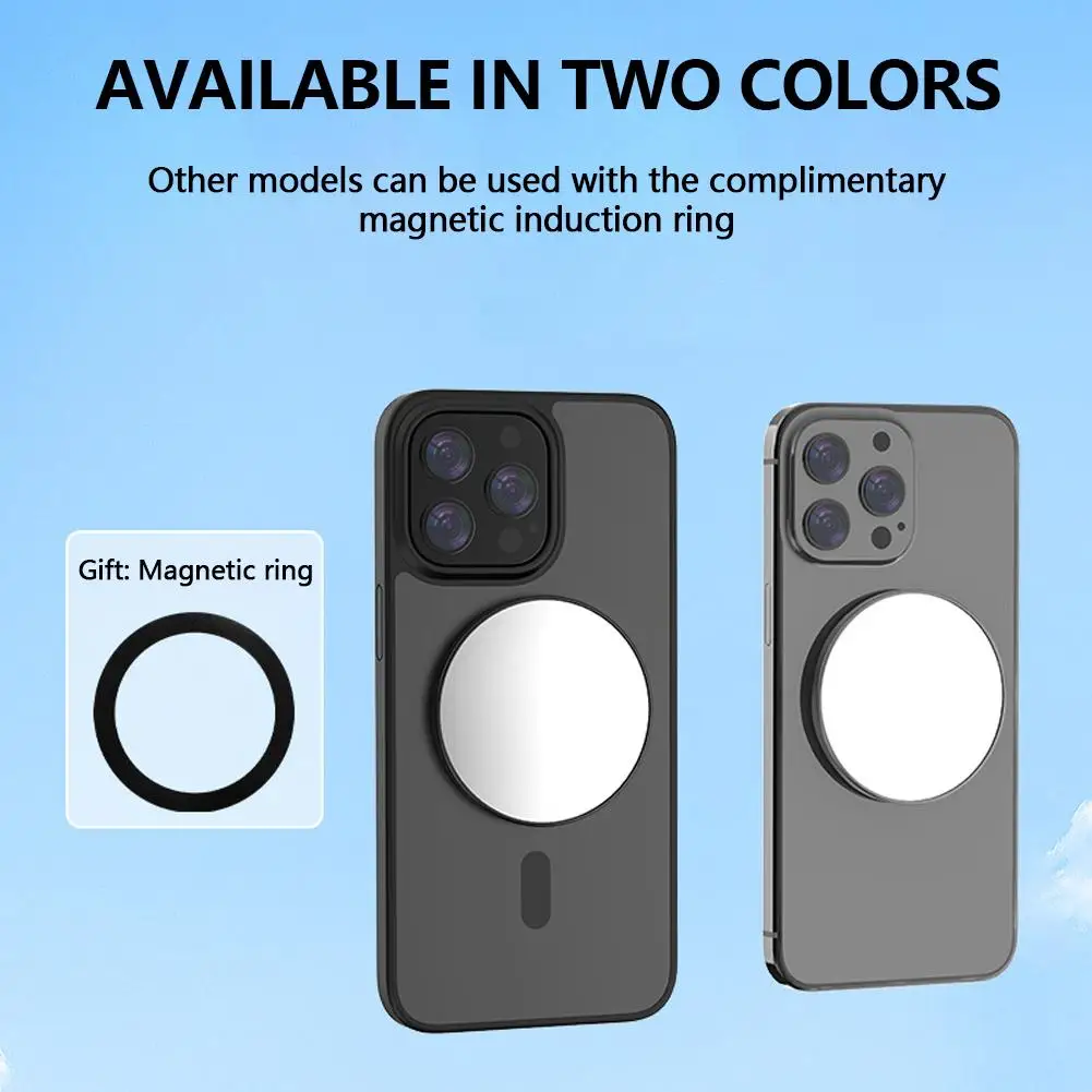 Thin Magnetic Selfie Mirror For Phone Makeup Mirror For Vlogging Streaming Iphones For Selfies Phone Back Camera P2w1