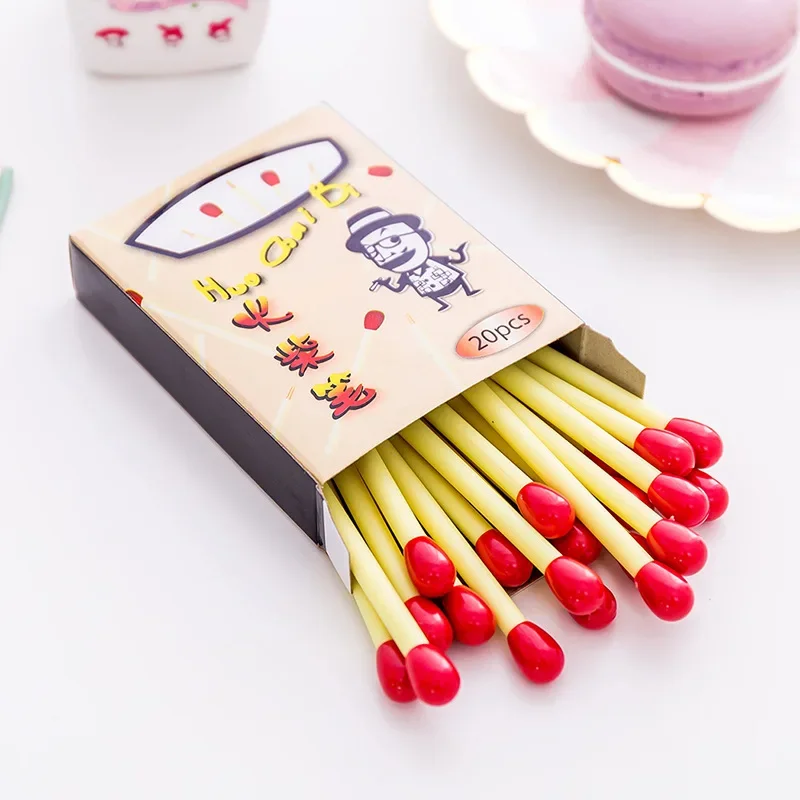 

100PCS Creative Matches Cute Ballpoint Pens Korean Stationery Primary School Children's School Supplies