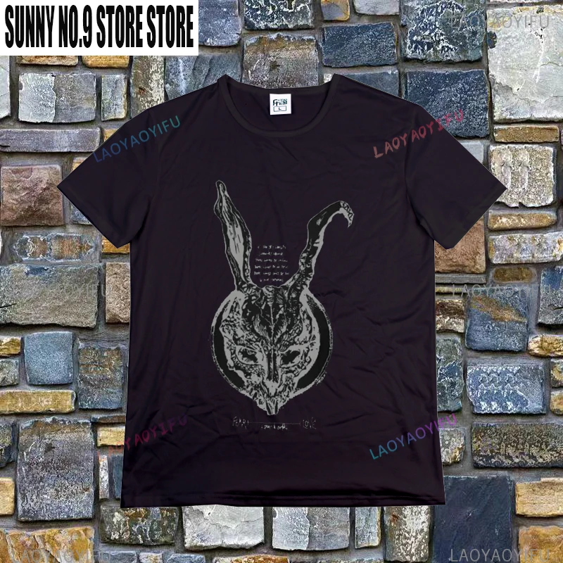 T-shirt Donnie Darko T-Shirt Men Black Tshirt Suspicion Science Fiction Tops Tees Tony Vintage Streetwear Thriller Movie