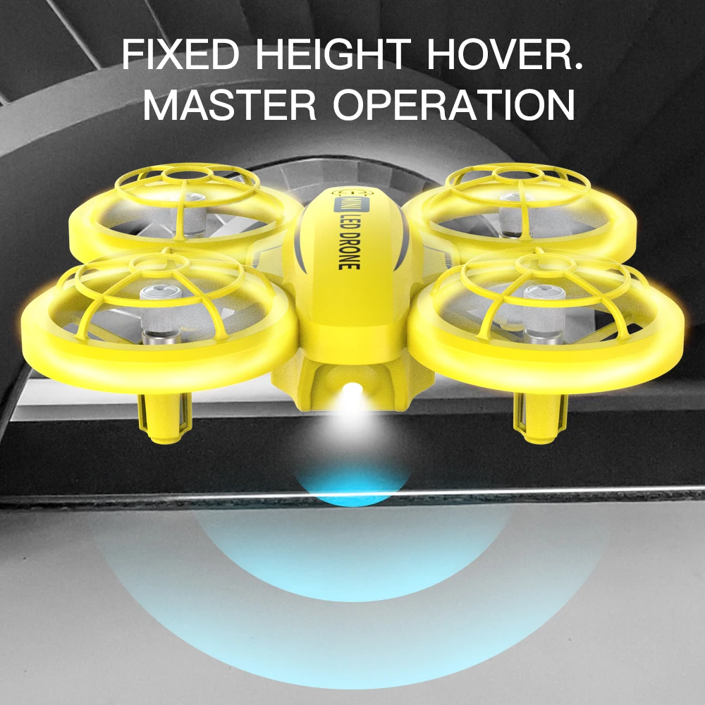 Eboyu Sg300 Mini Rc Drone 2.4Ghz 4ch Rc Quadcopter Met Bescherming Netto Hoogte Houden Kleurrijke Led Lights Rc Helikopter Cadeau Speelgoed