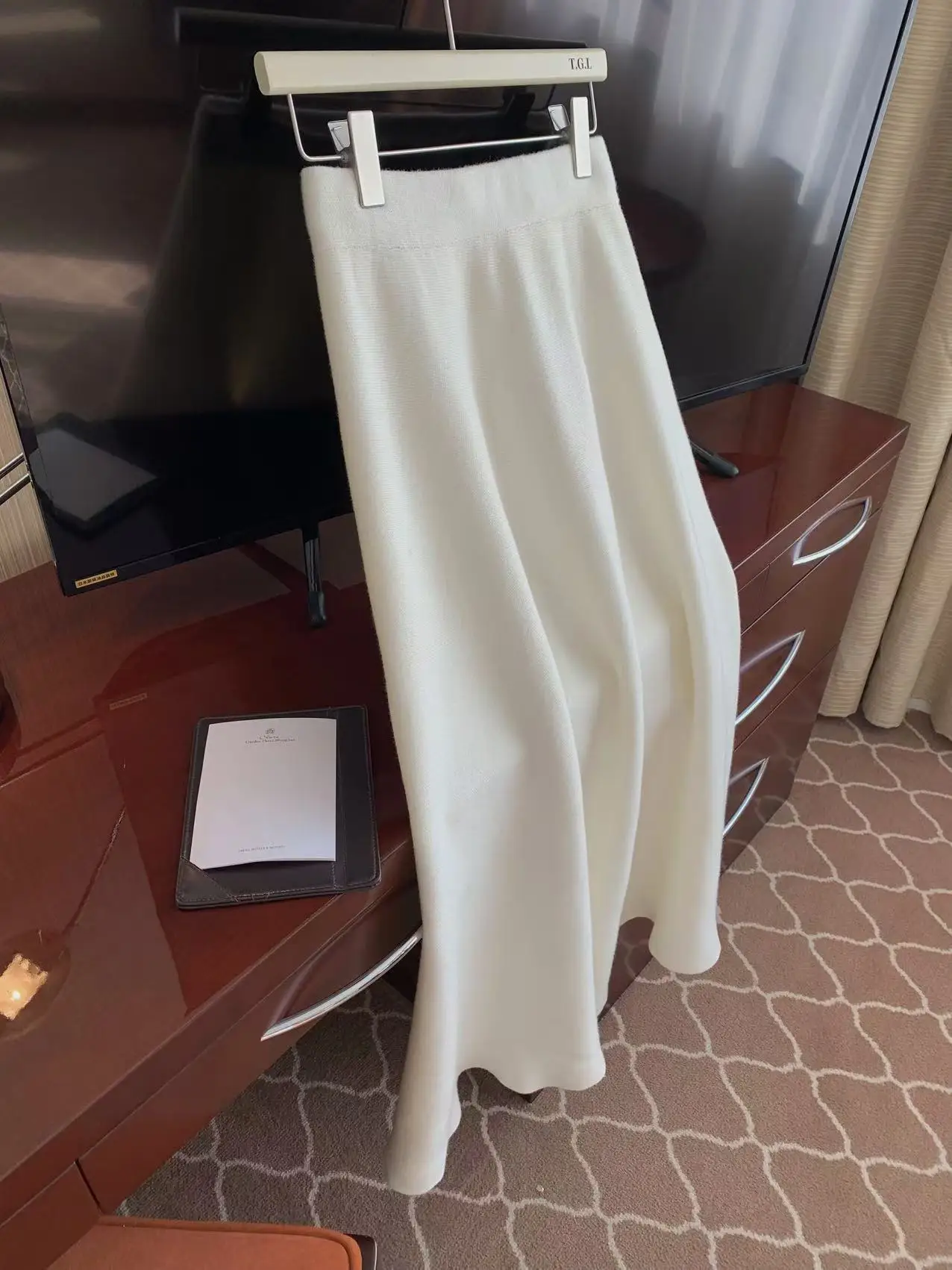 

Вязаная полуюбка с высокой талией и рыбьим хвостом, длинная модная утягивающая трапециевидная осенне-зимняя новая стильная женская одежда