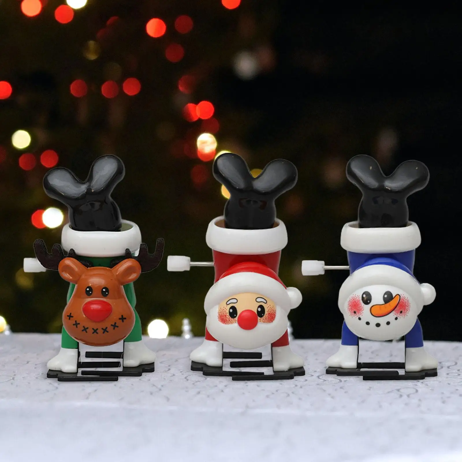 3 Pieces Christmas Wind up Toys Christmas Decorations Ornaments for Festival