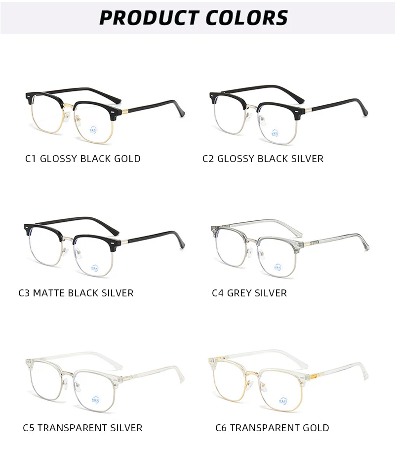 Leichte Augenbrauen-Anti-Blaulicht-Brille für Herren und Damen, klassische blaue Licht-blockierende Brille, modische Computer-Brille – Detail 11